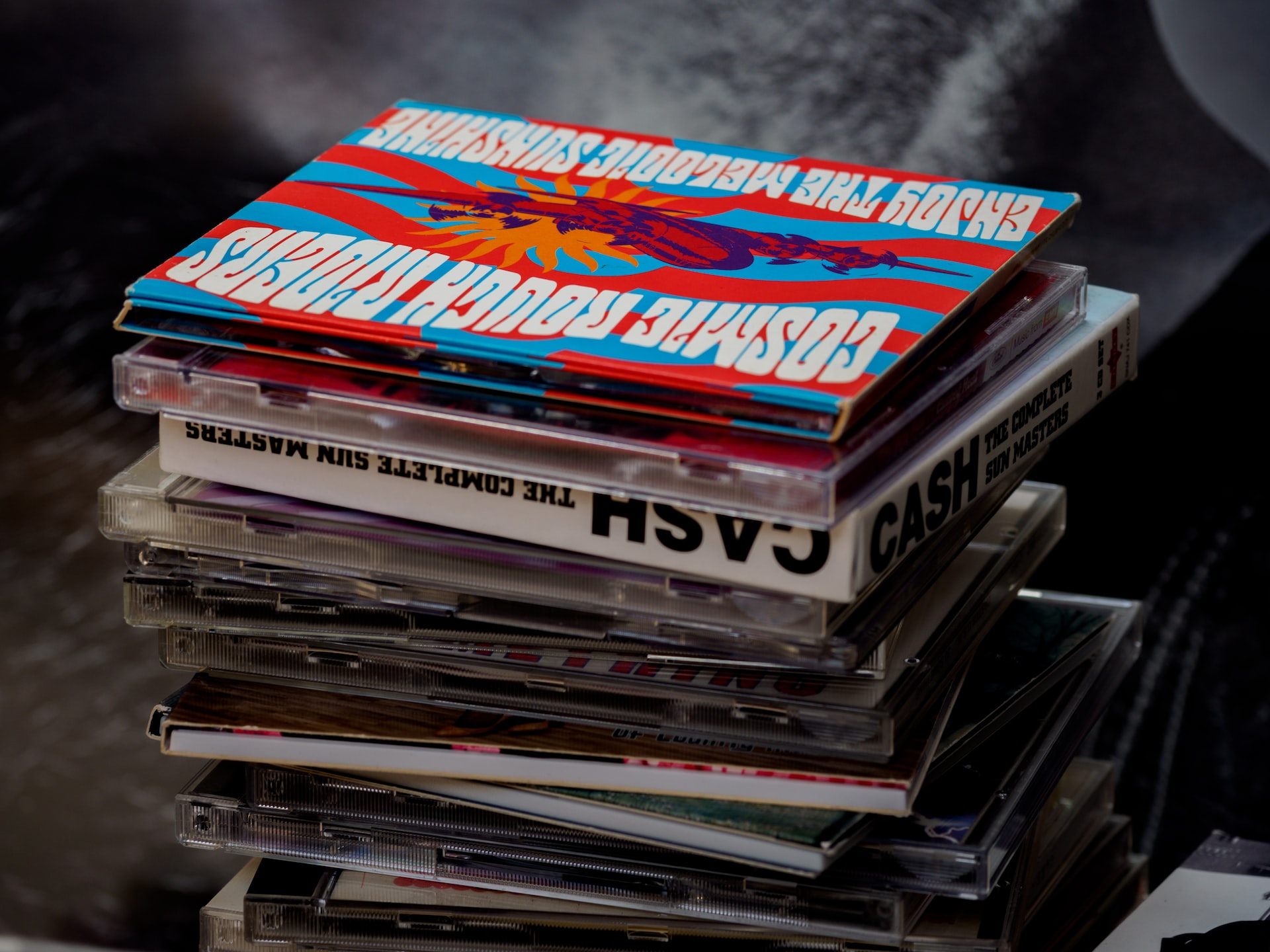 stack of cds