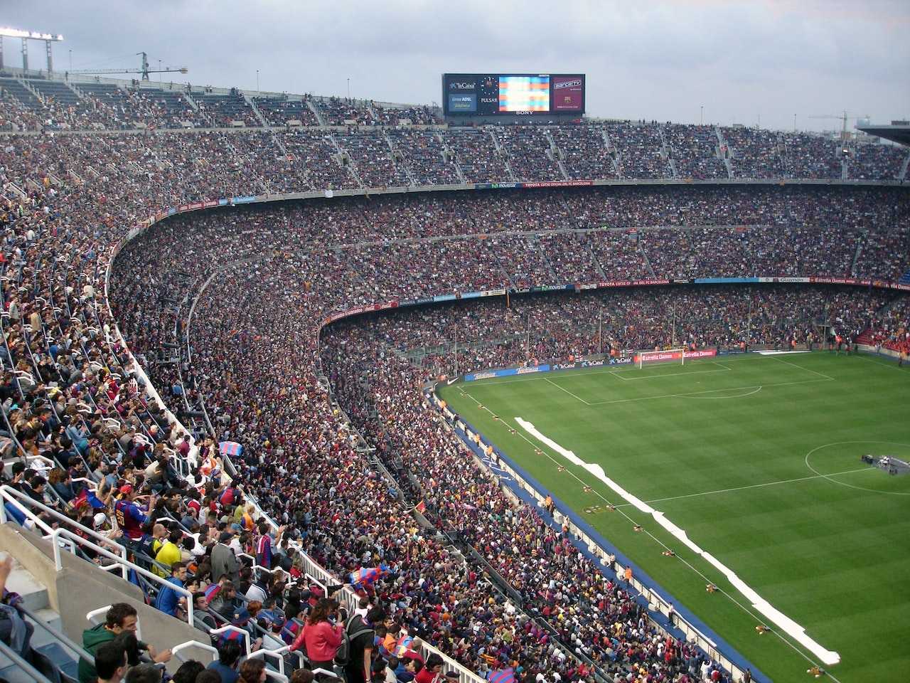 football stadium with crowd