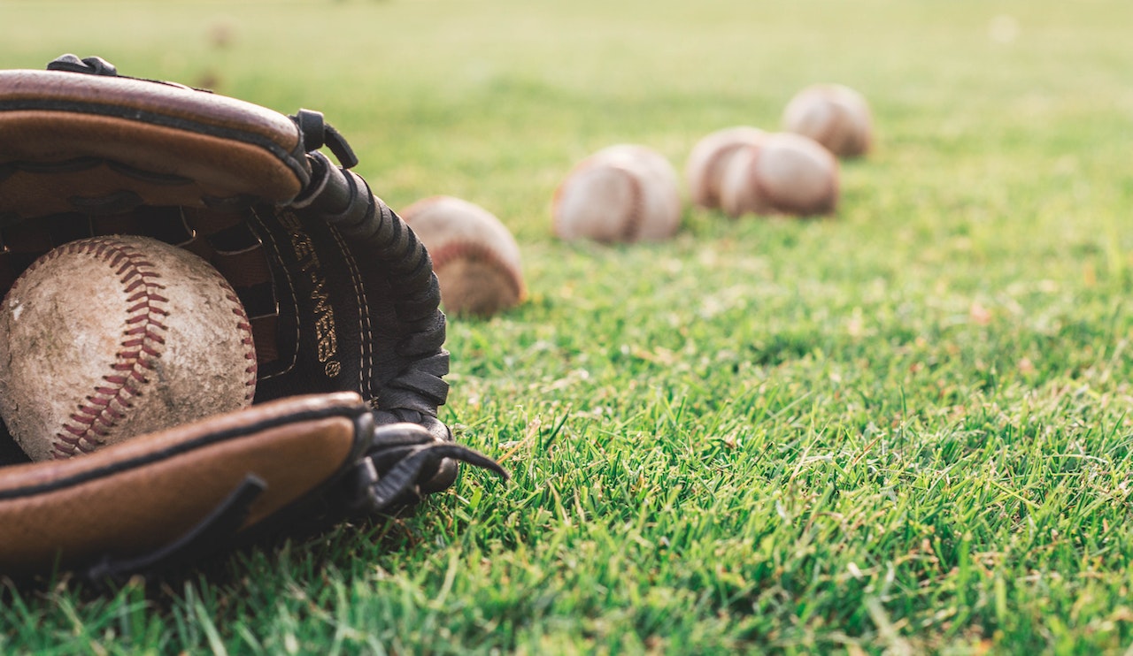 baseball glove and balls